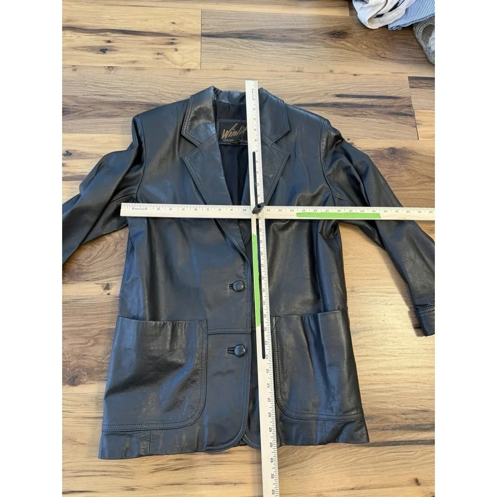 Vintage Winlit Special Editions Black Leather Jacket Women's Size S Lambskin - Picture 4 of 10